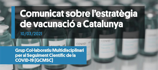 Comunicat del GCMSC sobre l’estratègia de vacunació a Catalunya 